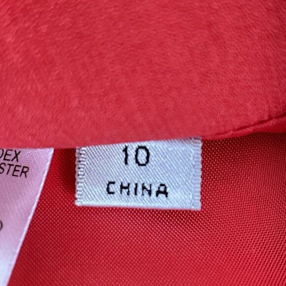 Tahari Arthur S. Levine 2 PC Suit Women’s Skirt 10 Longline Jacket 12 Orange Red - Picture 10 of 16